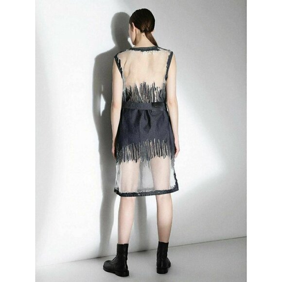 Diesel Womens Blue Mesh Denim F-D-01 Dress XS - Picture 5 of 12